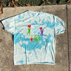 CUSTOM reverse tie dye vintage nurse t shirt XL